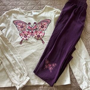 Gymboree Butterfly Set with Purple Pants